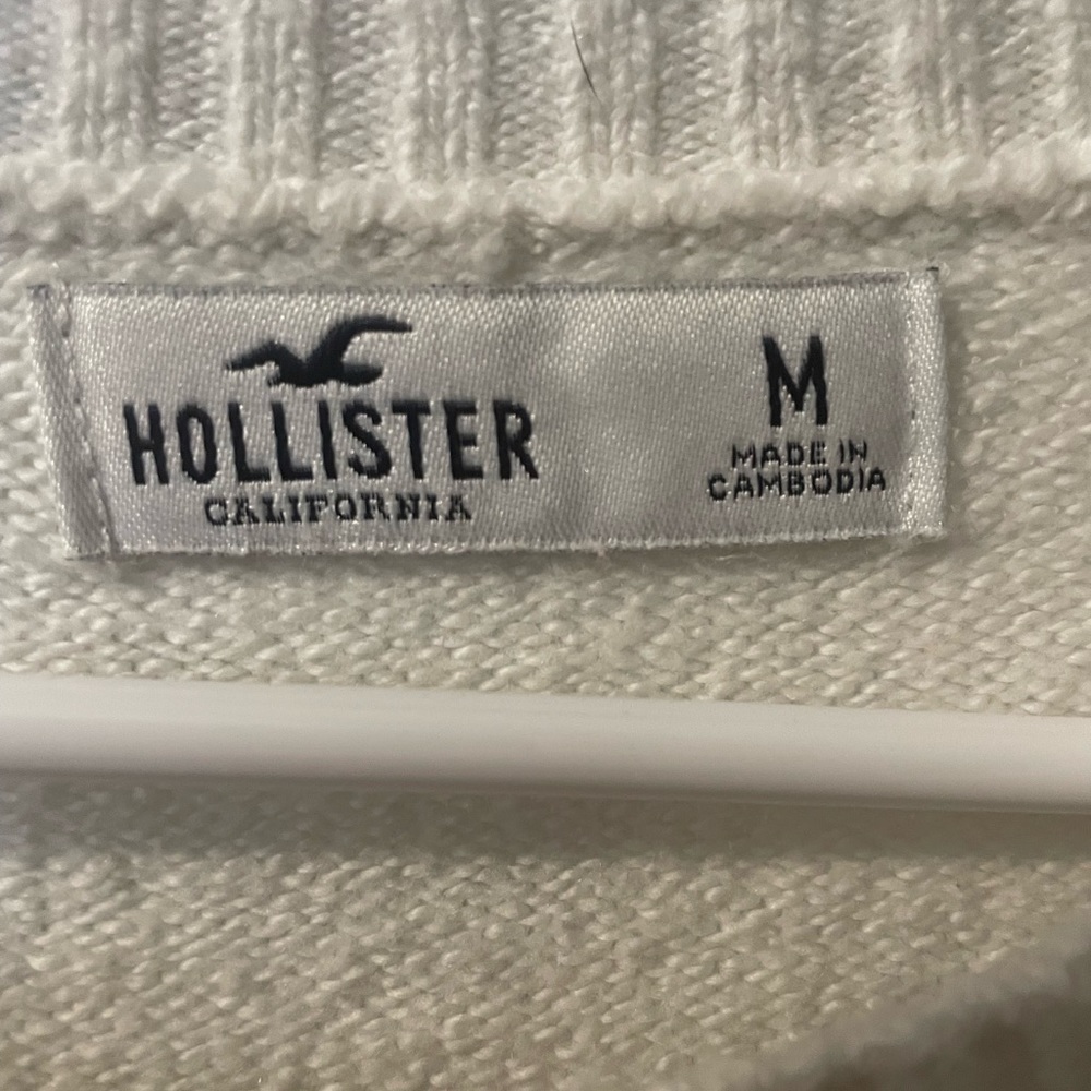 Hollister white sweater